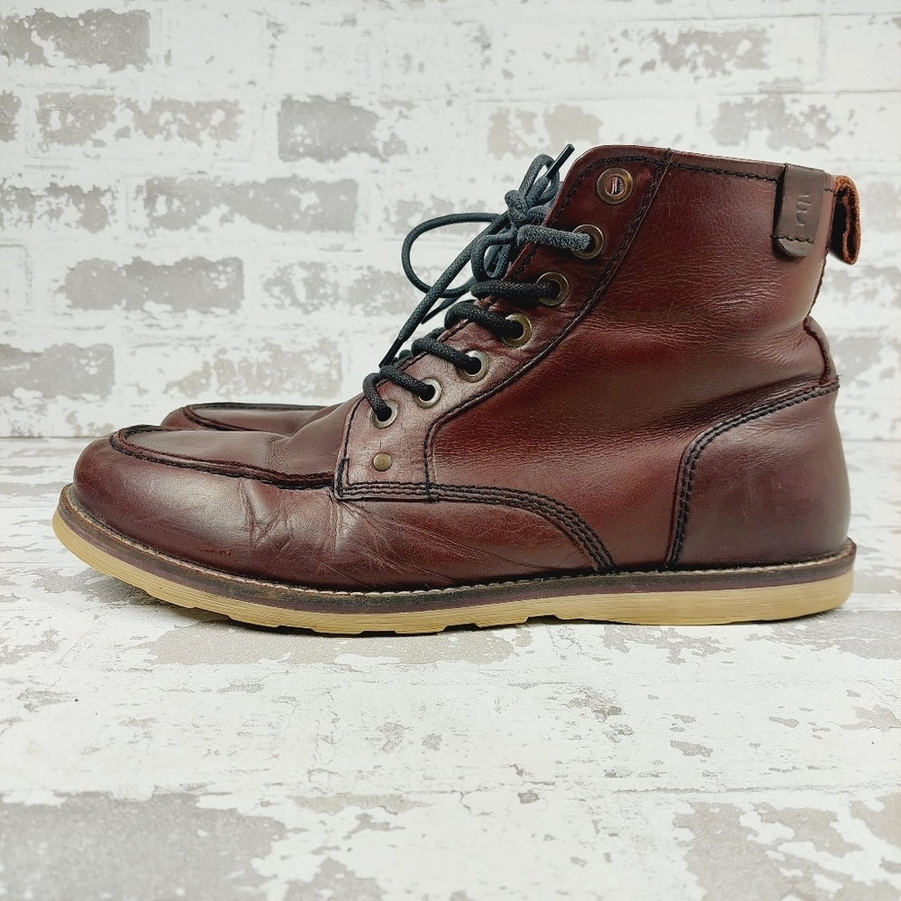Crevo Boots For Jack Threads Buck Leather Bordo Men's Lace Up Boots W537